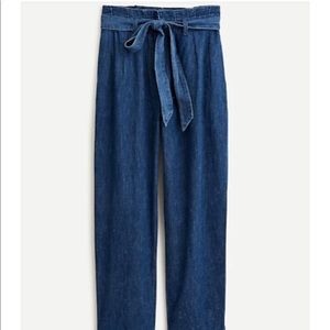NWT J Crew Paper Bag Pants in Chambray